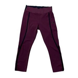 Kari Traa Crop Leggings Burgundy Red Size Medium